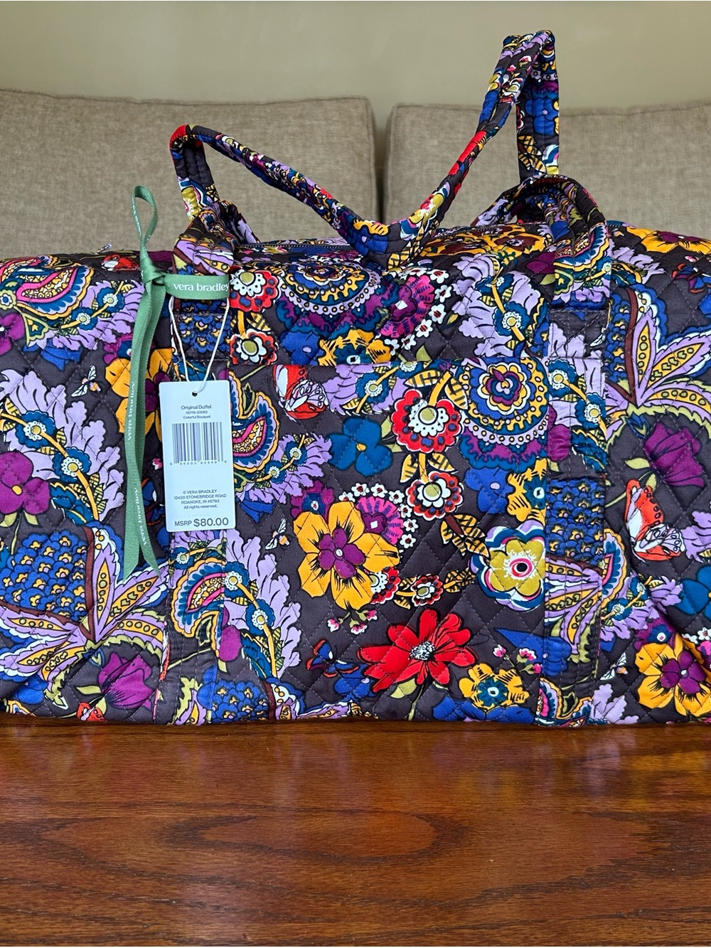 NWT Vera Bradley Original Duffel - Colorful Bouquet